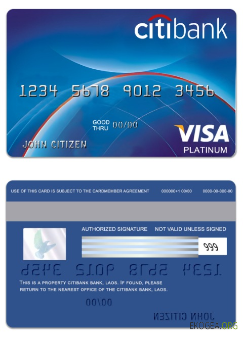 Carte visa platine de la banque PayPower du Laos